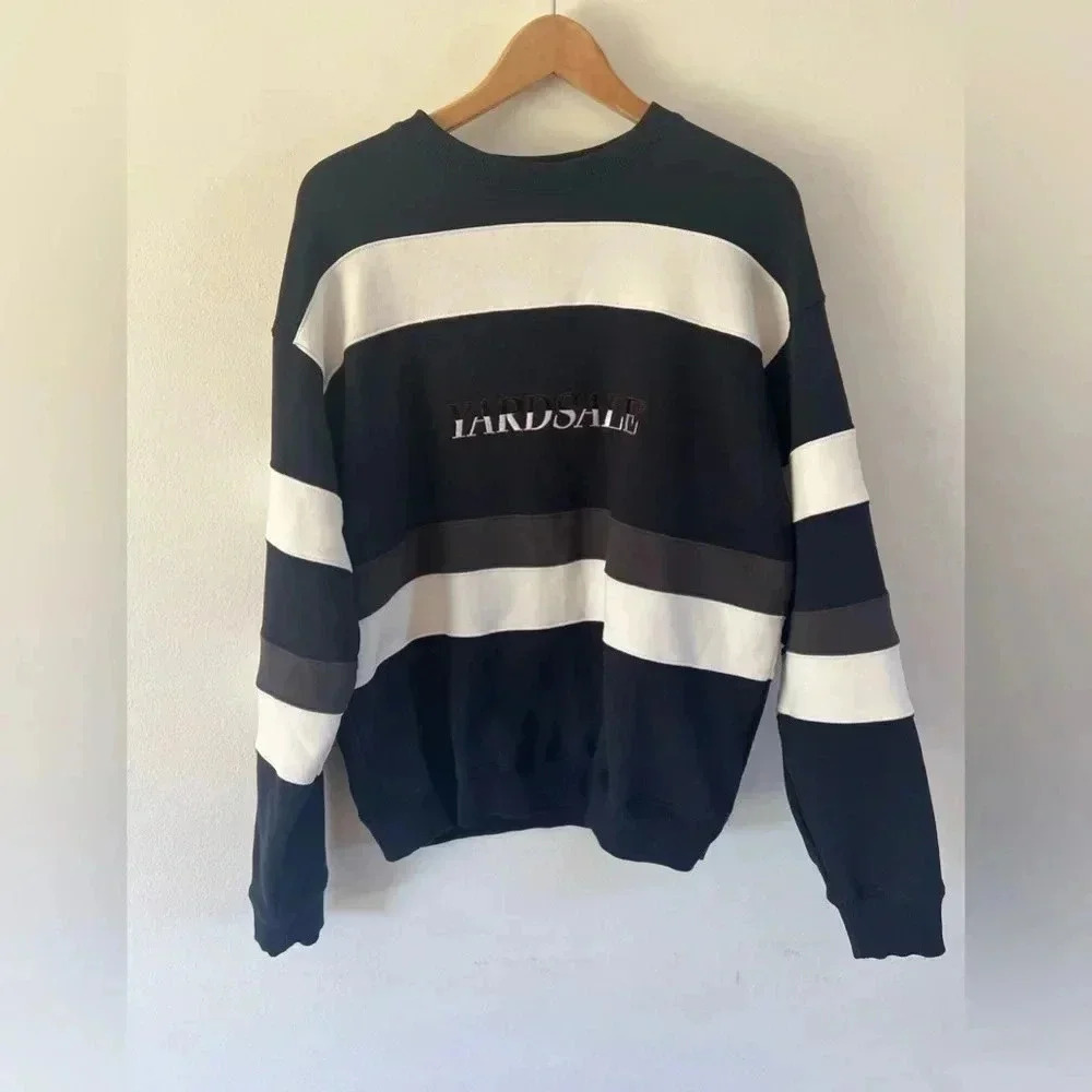 Yardsale Skateboards Valentine‎ Sweatshirt Striped Crewneck Size Medium